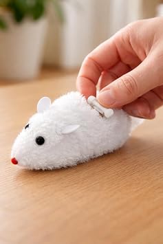 Busstier Çok Renkli Kurmalı Fare Kedi Oyuncağı Pilsiz Hareketli Peluş Fare İnteraktif Av Oyunu Kediler ve Yavru Kediler İçin Egzersiz Aktivite Ev İçi Oyun Eğlence Dayanıklı Yumuşak Doku