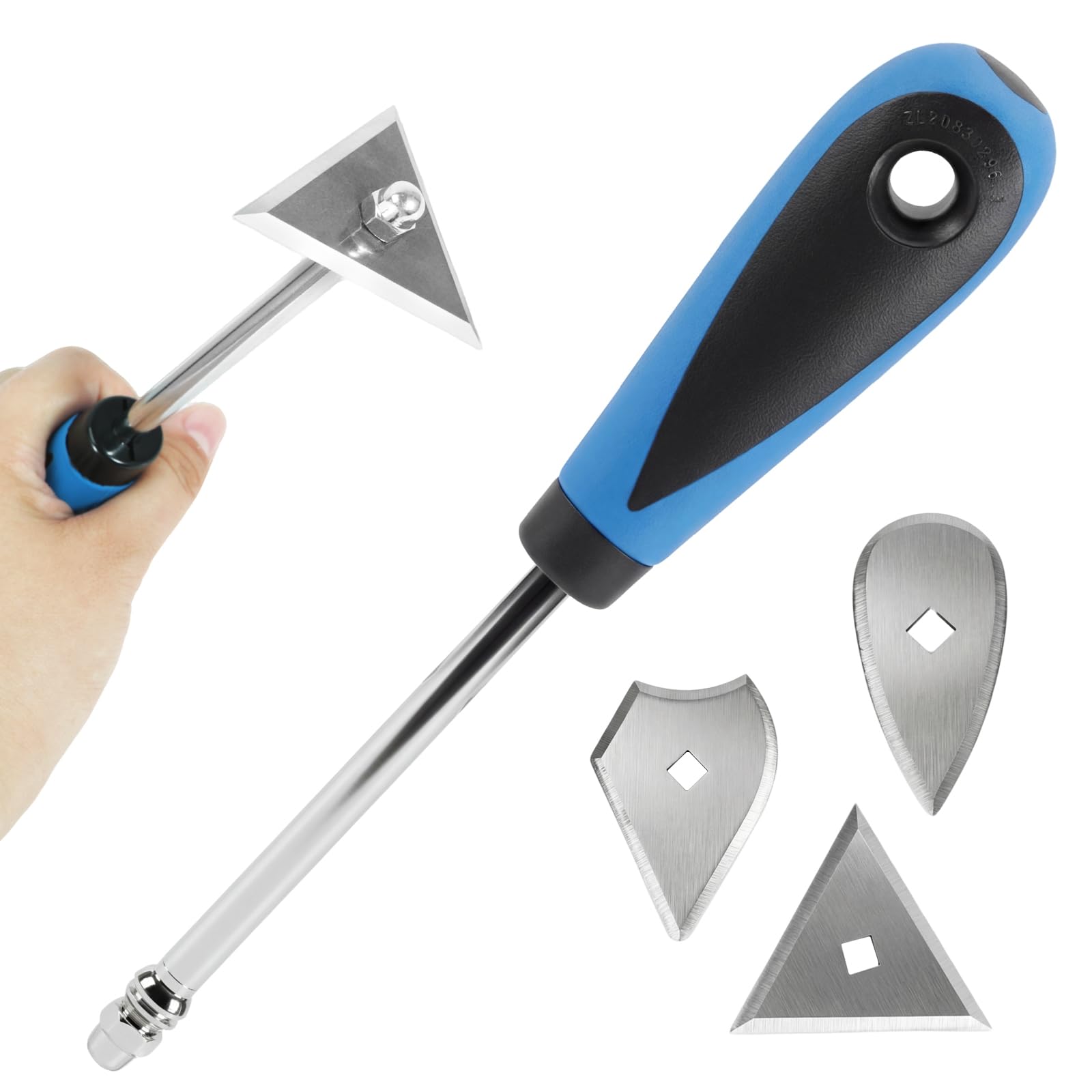 Paint Scraper Tool Set, 3-in-1 Shave Hook Scraper with Replacement Steel Blades, Professional Remover Tool, Easy Removal Wood Metal Walls Furniture Surfaces for Home Improvement