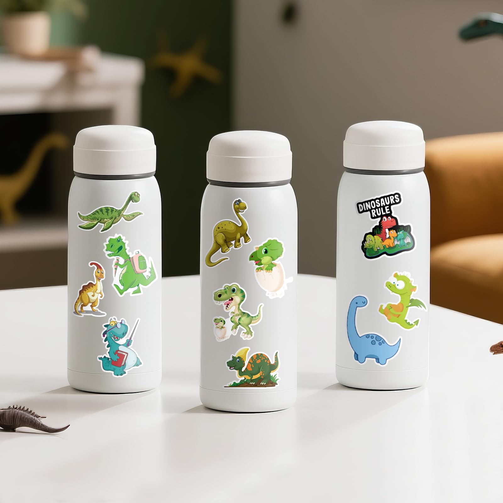G2PLUS 100PCS Dinosaur Stickers for Children: Fun Waterproof Vinyl Stickers for Kids’ Water Bottles, Classroom Rewards - Image 4