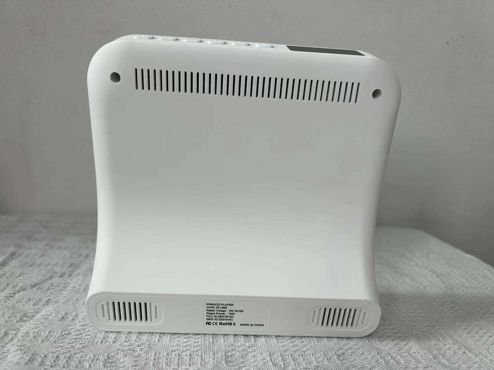 Gueray Lettore DVD per TV Lettore DVD/CD da Tavolo per la Casa con Altoparlanti Bluetooth Display Sveglia Radio FM con Lettore CD Riproduzione di Schede USB Include Telecomando HDMI Cavo(Bianco)