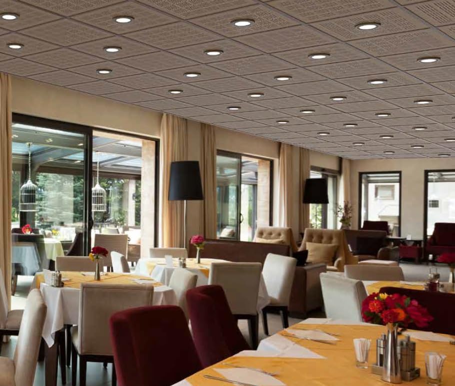 Pannelli forati in cartongesso per controsoffitto 600 x 600 x 9.5 mm - KYRYOS K29A10 - foro circolare ø 6 mm a quadrotti matrice 1