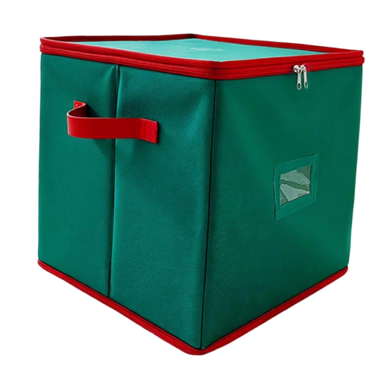 Boîte de rangement pour décorations de Noël avec fermeture éclair contre la poussière