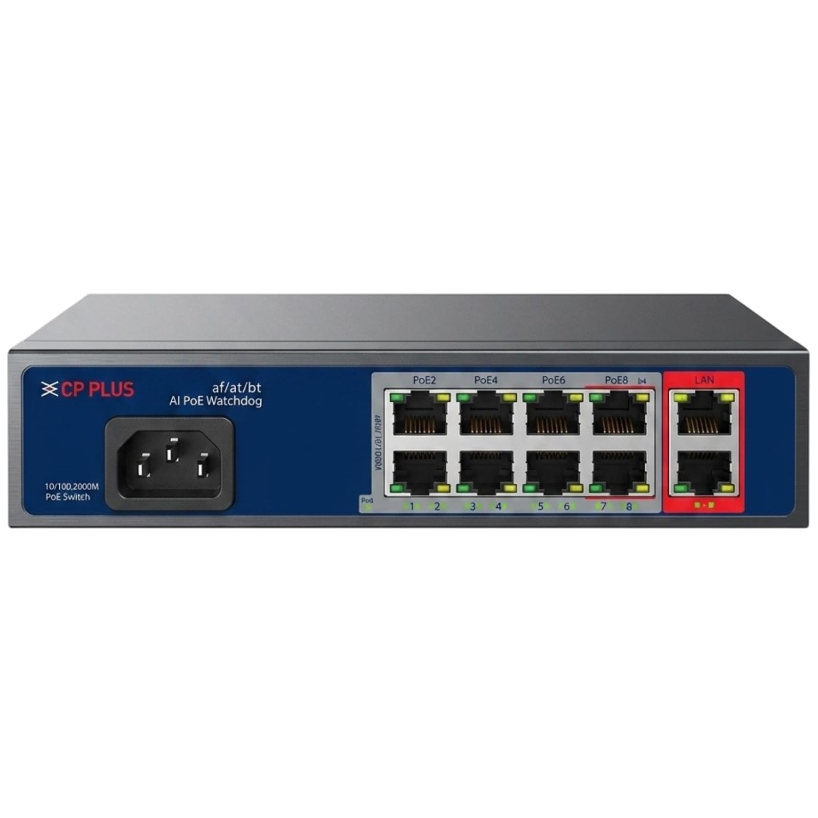 CP Plus 8 Port POE Switch with 2 GIGA UP-Link Ports (CP-ANW-HPU8G2-N12)-picture-15