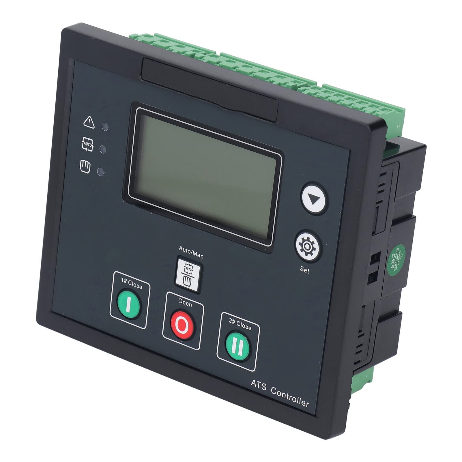 Aramox Panel de Control del Grupo Electrógeno Controlador ATS, Generador LCD ABS Módulo Controlador de Potencia Dual 170 a 270 V, Alarma de Parada de Arranque Automático para Sistemas de