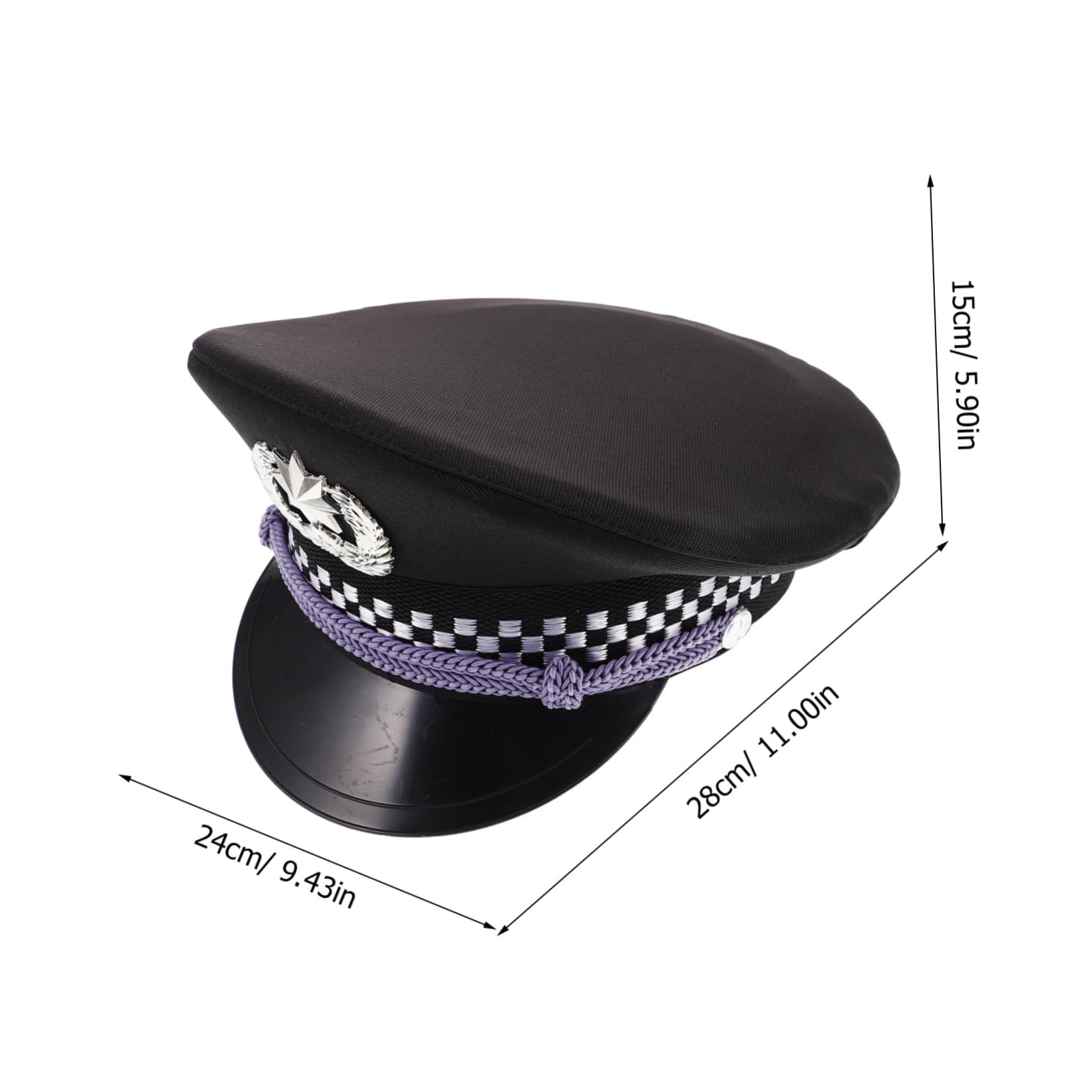 Ipetboom Fashionable Captain Hat Men's Halloween Airline Pilot Yacht Captain Sailor Role Play Comfortable Material