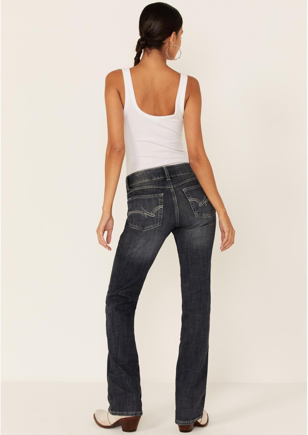 Wrangler Women’s Cash Mid Rise Vented Hem Ultimate Riding Jean