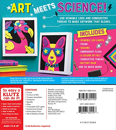 Klutz-Sew-Your-Own-Light-Up-Circuit-Art-Craft-Science-Kit Klutz-Sew-Your-Own-Light-Up-Circuit-Art-Craft-Science-Kit