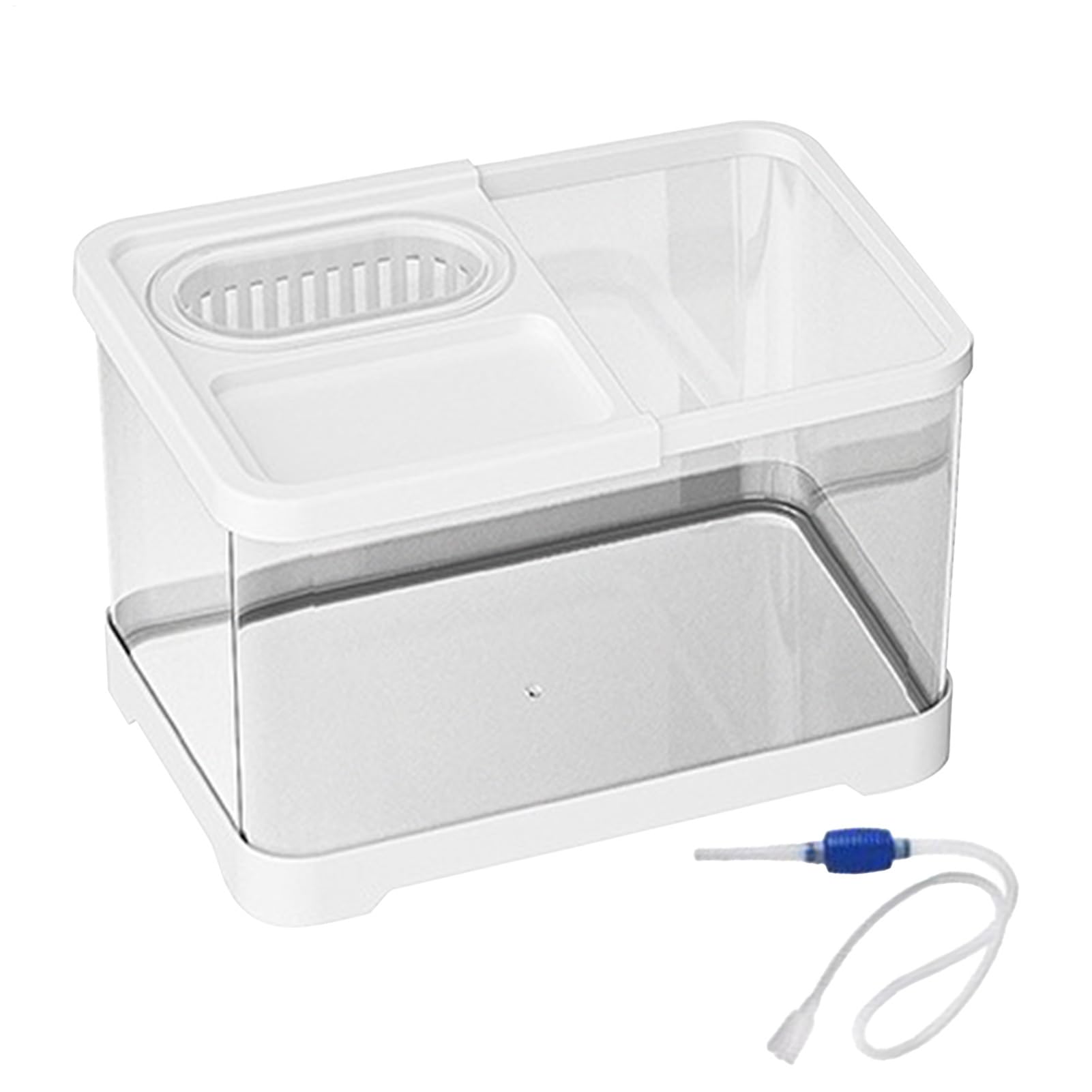 Petit aquarium – Paysage de poisson de combat, aquarium complet, bassin paysager clair pour guppys, escargots, tortues, amateurs d'animaux domestiques, débutants, bureau, appartement