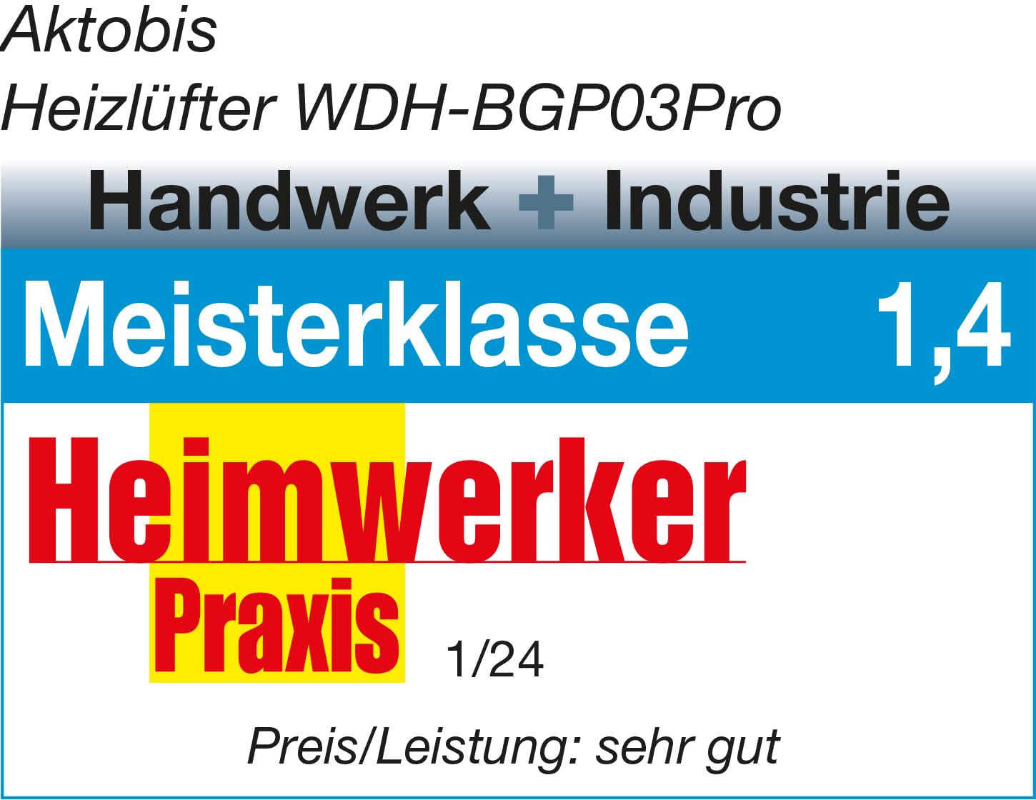 Aktobis WDH-BGP03Pro Riscaldatore elettrico professionale | 3 kW, IP24 | Termoventilatore industriale, protezione dagli spruzzi d'acqua, trasportabile | per cantieri, officine, capannoni industriali