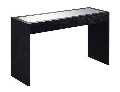 Convenience Concepts Northfield Mirrored Console Table, Black
