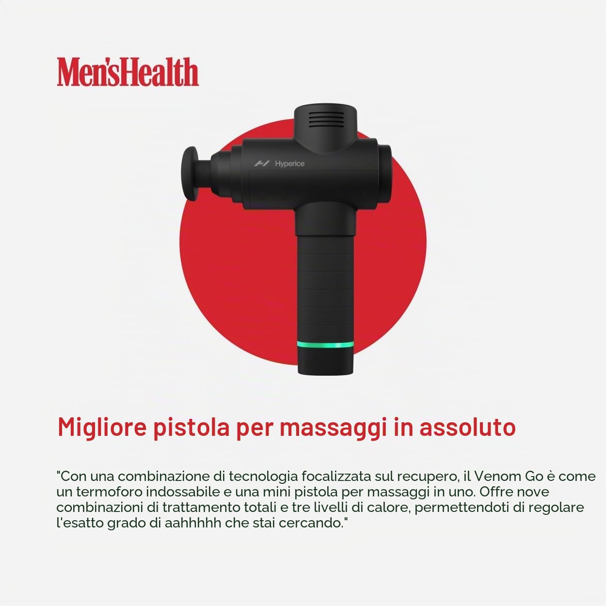 Hyperice Hypervolt 2 Nero Pistola massaggiante a percussione portatile