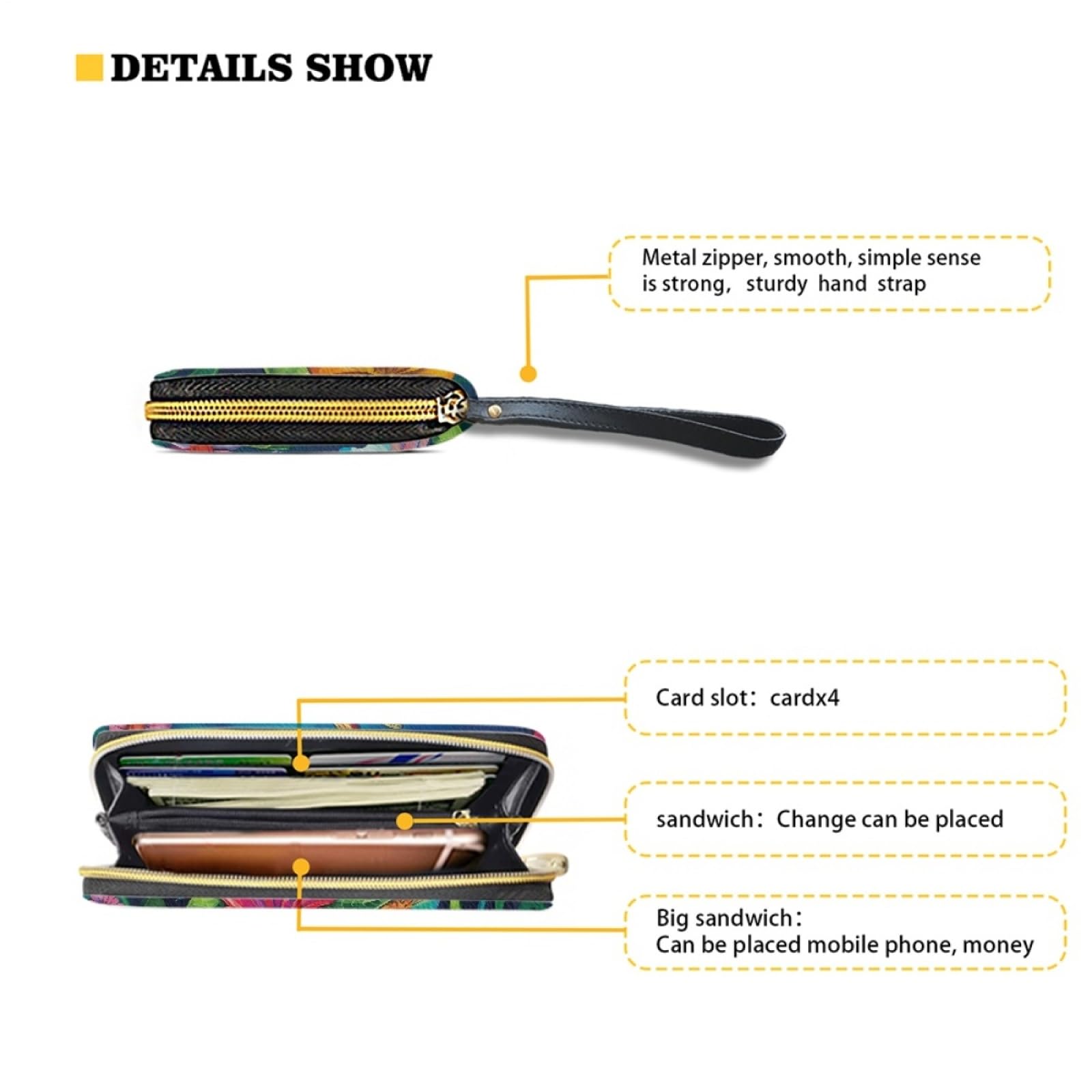 Portafoglio Donna Portamonete Porta Carte di Credito Donna Uomo Wallet
