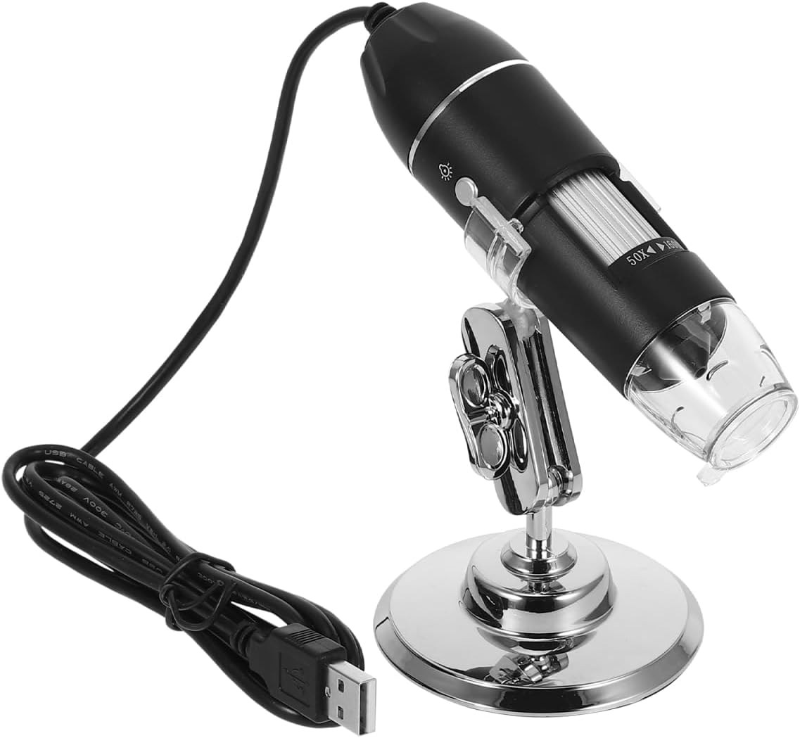 DOITOOL Portable USB Microscope 1600X Digital Handheld Magnifier with Adjustable Brightness for Phone Repair Jewelry Inspection and Small Object Imaging