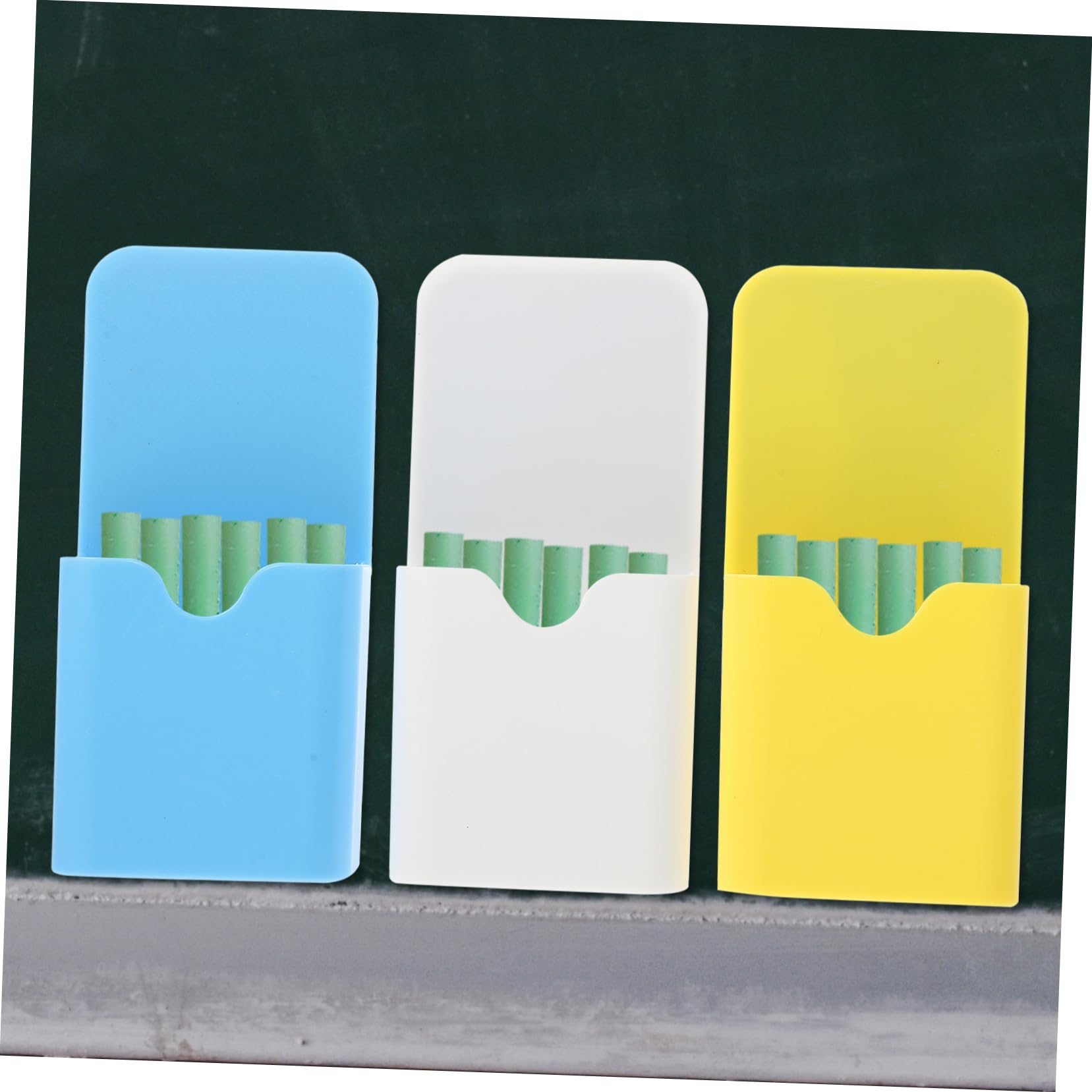 DOITOOL 4 Set Portapenne Magnetico Organizer Per Cancelleria Con Design E Adesivo Per Lavagna Include E Bianco Per Ufficio E Casa 3 Pezzi * 4
