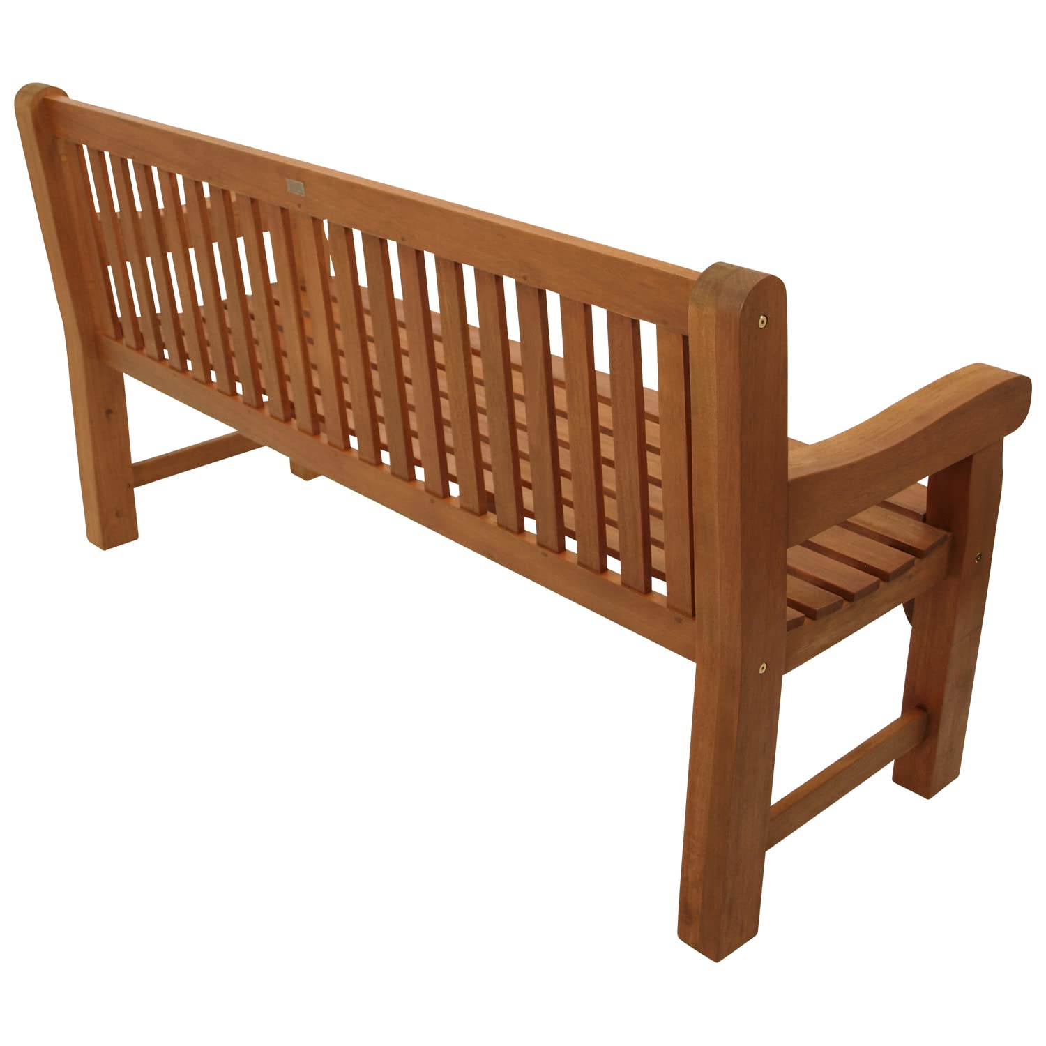 DEGAMO Gartenbank Parkbank Coventry 3-sitzer, Eukalyptus braun geölt, extra stabil im englischen Landhausstil, FSC®-Zertifiziert, Outdoor