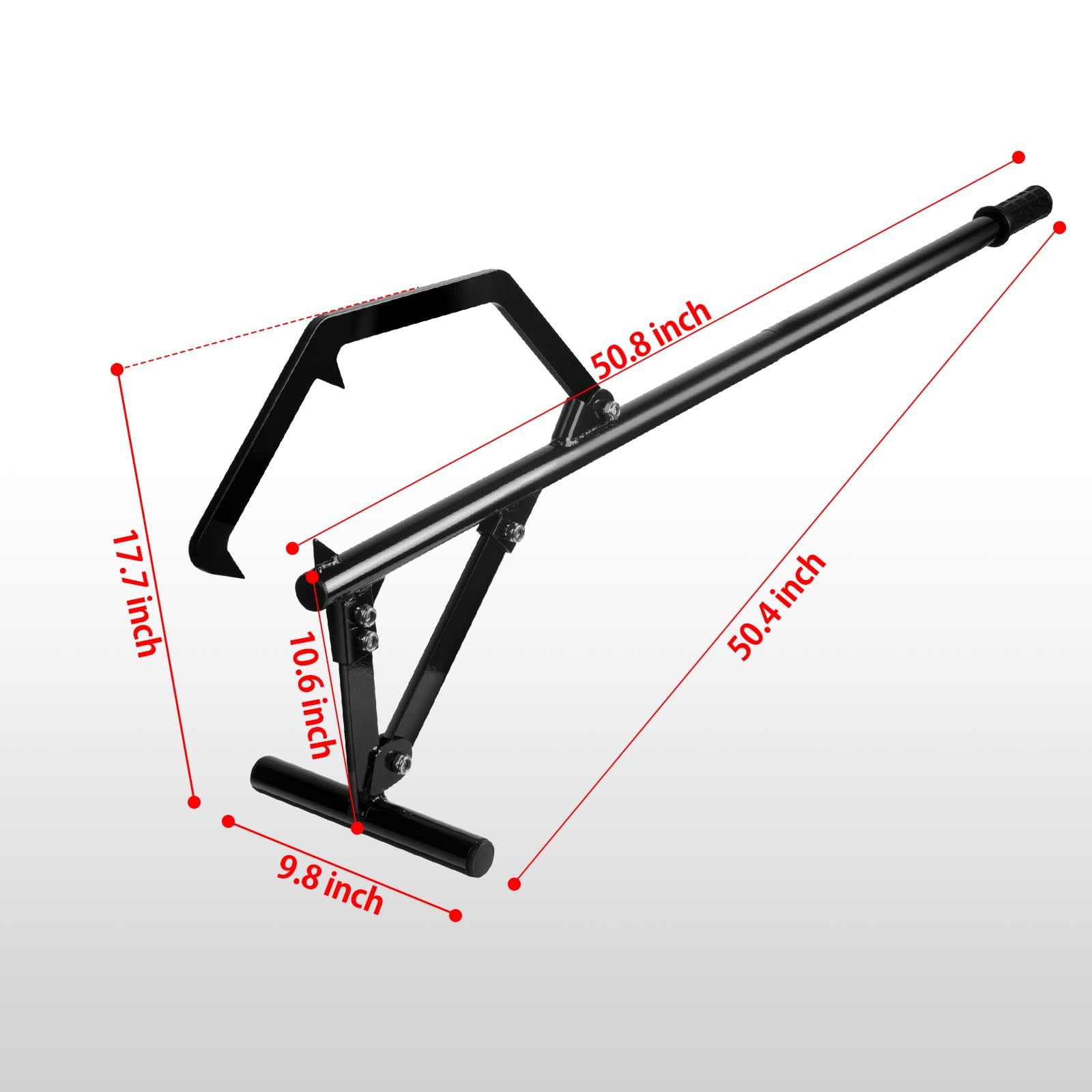 Levantador de troncos Timberjack de 51 pulgadas, gancho ajustable para troncos, herramientas de registro de acero resistente para rodar troncos hasta 25 pulgadas de diámetro