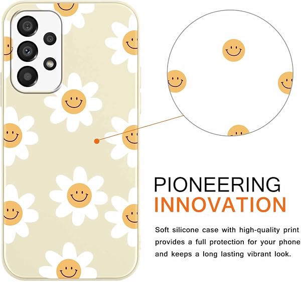 Yoedge 2 × Cover per Samsung Galaxy A33 5G 6,4" - Custodia Fiori Fiore Viola per Telefono in Trasparente con Aesthetic Motivi Design, Custodie per Cellulare in Silicone TPU per Samsung A33 5G Case - 3