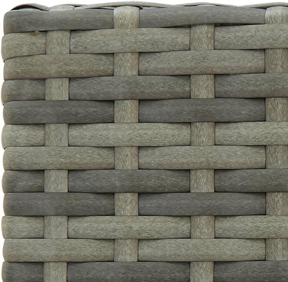 5 Piece Patio Bar Set with Armrest Poly Rattan Gray,Outdoor Patio furnature,Outdoor Furniture,Patio Set,Balcony Furniture,for Patio,Garden,Poolside,Backyard