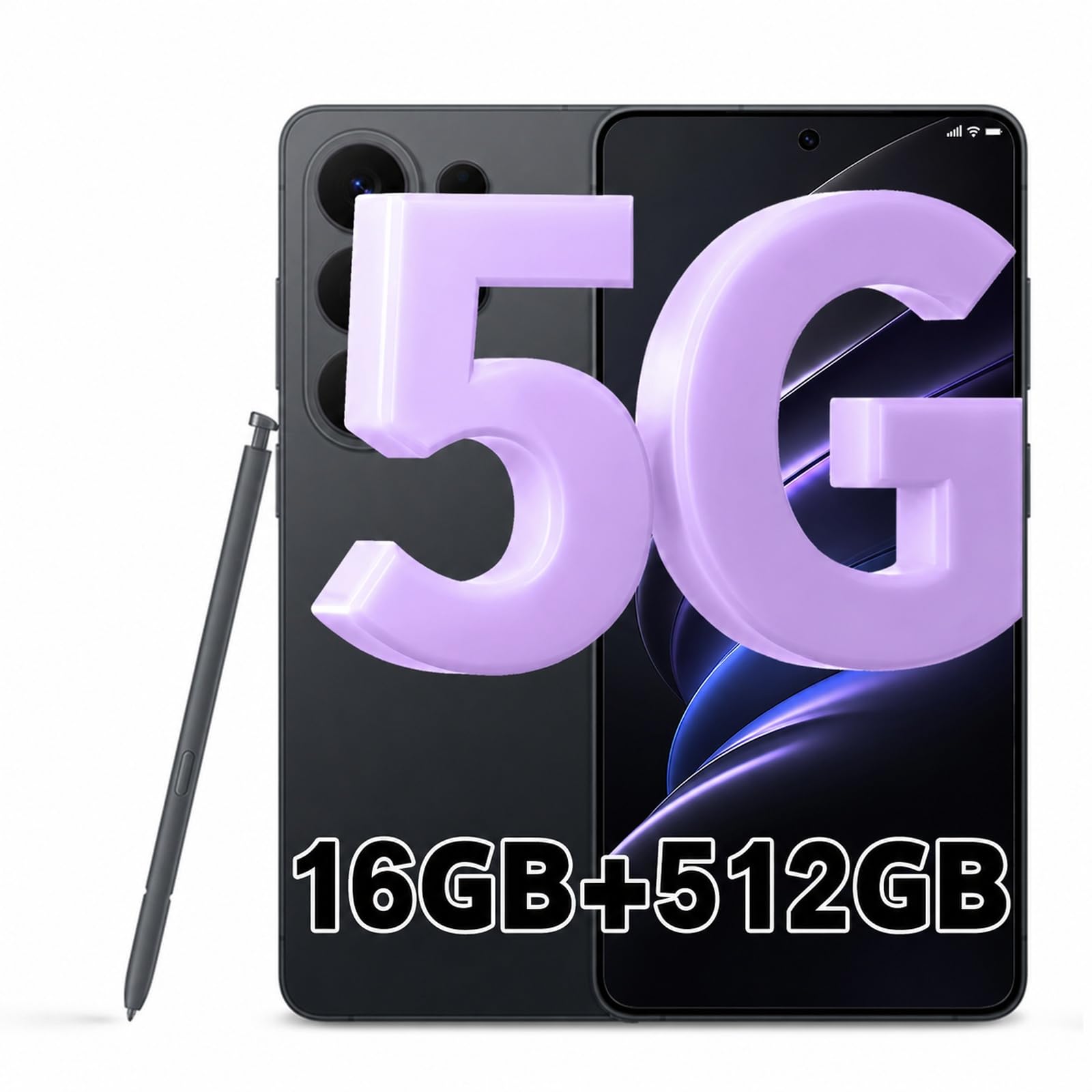 26 Ultra Unlocked Phones, Build in Pen,16GB+512GB Phone, Android 16 Smartphone, 6.9“+120H…