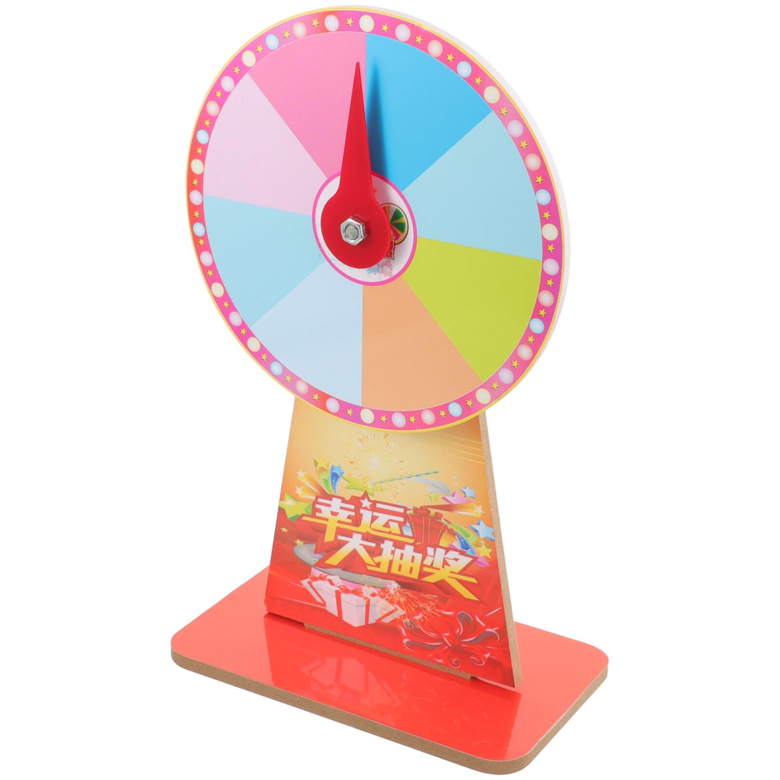 EXCEART Ruota dei premi con supporto da tavolo Rouletterad Vuoto per Carnevale E Fiere Vinci Il Gioco d'azzardo Puntello 20 cm