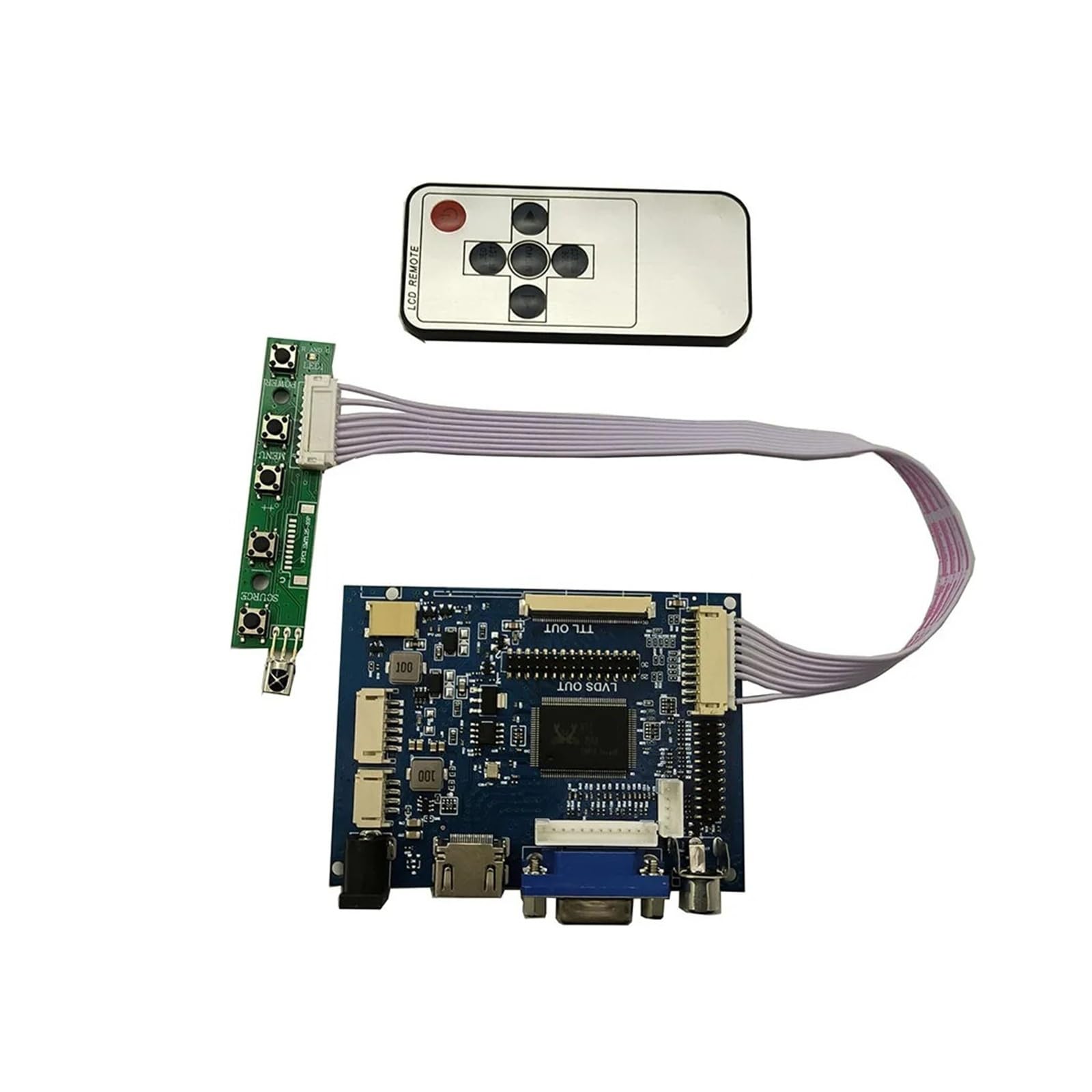 Schermo LCD Da 7,0" AT070TN90 AT070TN92 AT070TN93 AT070TN94 Con Scheda Driver Controller HDMI+VGA+AV(TN90 LCD and Board)