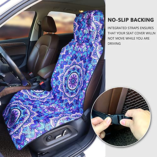 Yr Universal Fit Waterproof Stain Resistant Car Seat Cover, Non-Slip Neoprene Car Seat Covers For Sedan, Suv, Van, Truck, Front Seat Protector, Protect Your Leather & Cloth Seats (Mandala) #TOP3