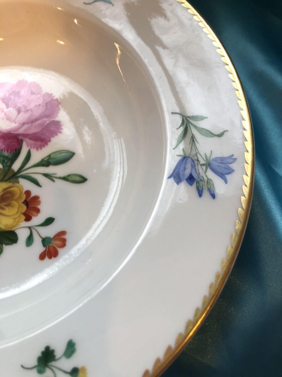 Amazon | KPMベルリン王立磁器製陶所アンティークプレート深皿 24.5 金