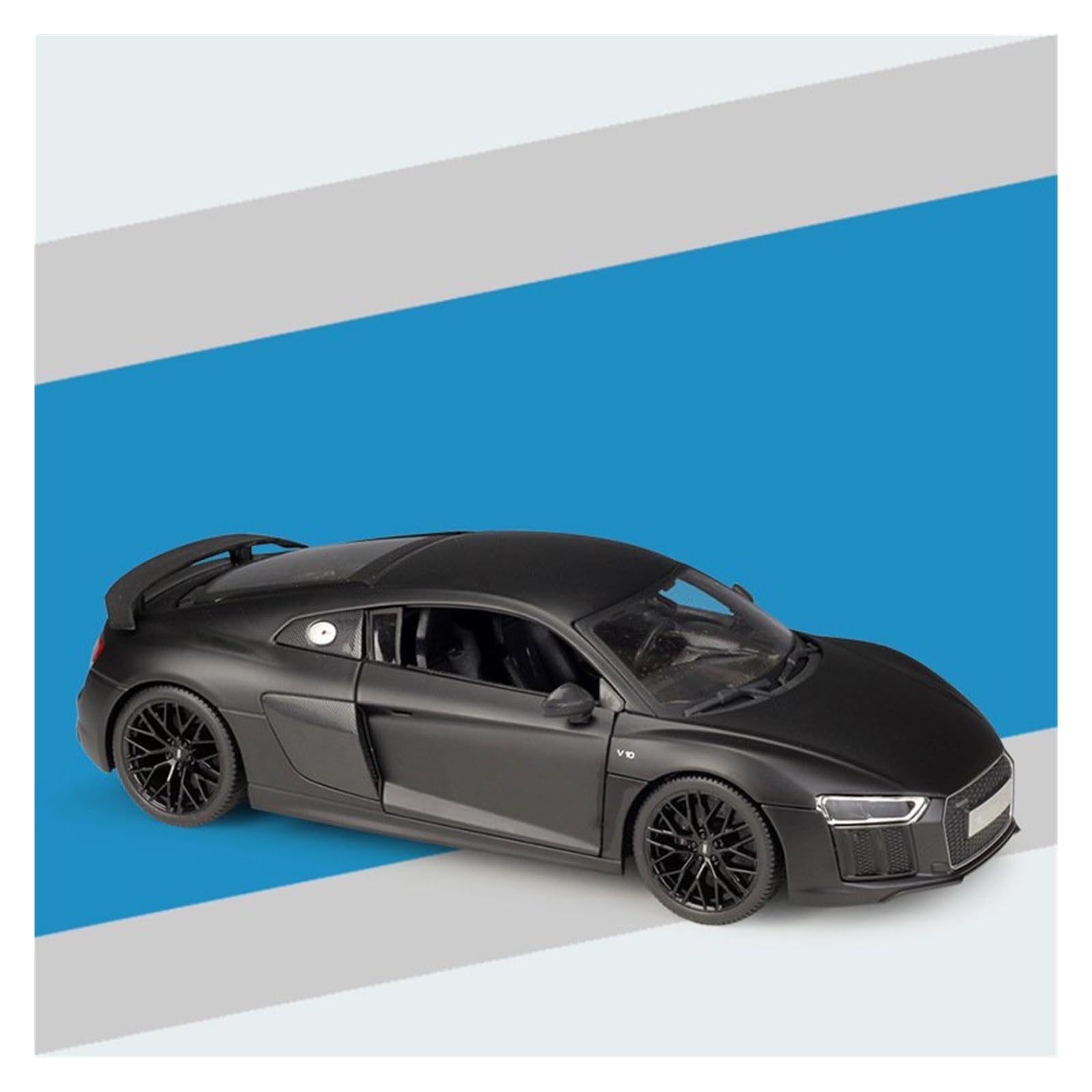 MOCALUX Scale Die-Cast Model Car 1:18 For Audi R8 V10 Plus Alloy Model Diecasts Metal Vehicles(Black)