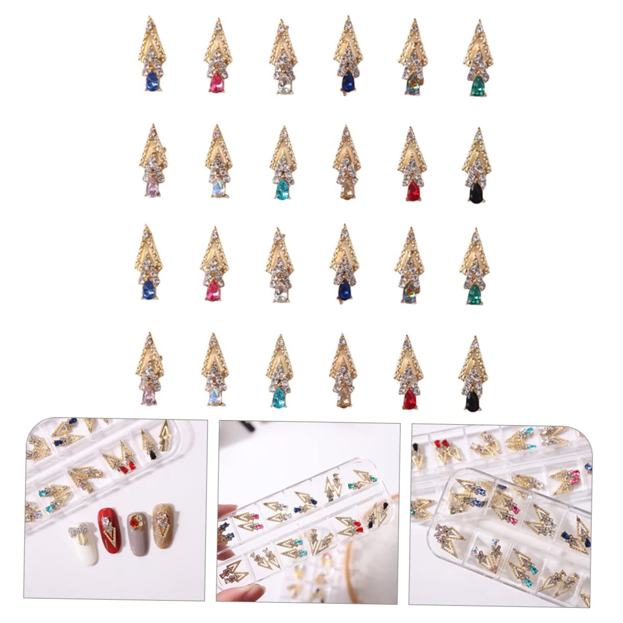 72pezzi Charms Per Unghie Con Rhinestones Decorazioni Per Nail Art Stile Unico e Luminoso Per Unghie Naturali e Artificiali Facili Da Applicare e Condividere Con Amiche