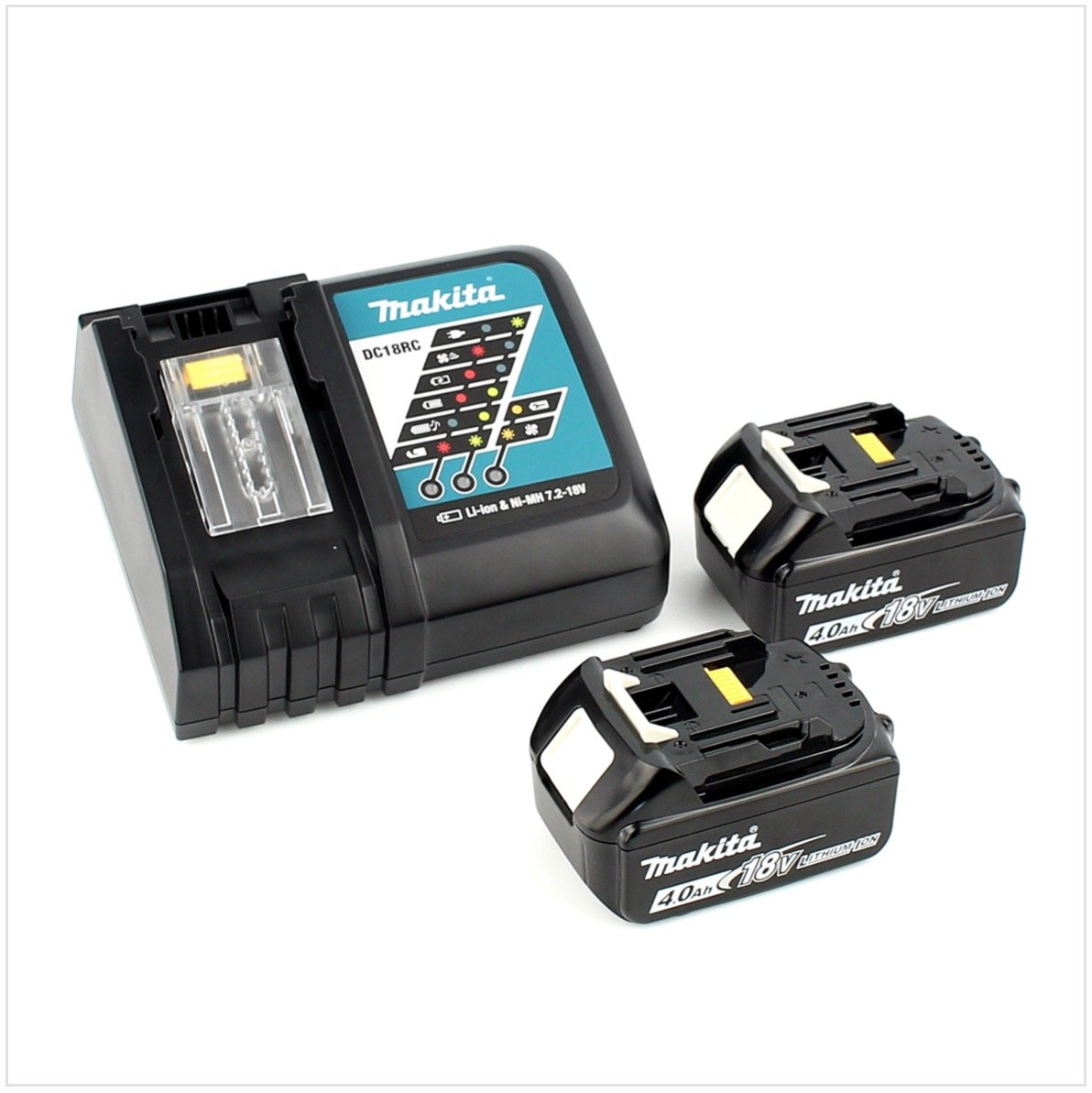 Makita DTW 1002 RMJ 18 V Li-Ion bezszczotkowa akumulatorowa wkrętarka udarowa z obudową Makpac + 2 x akumulator BL1840 4,0 Ah + szybka ładowarka DC18RC