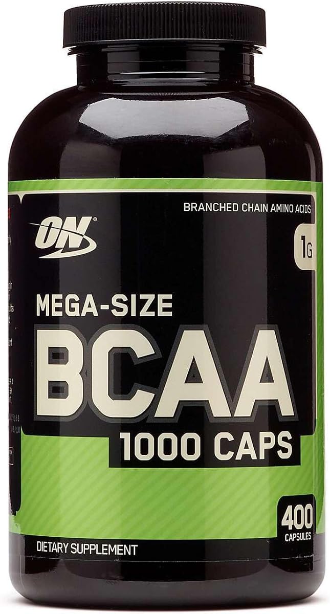 Optimum Nutrition Mega-Size BCAA 1000 Caps - 400 Capsules (200 Servings)