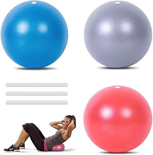 HIKPACKER 3 Piezas Pelota 20 cm Ball Pilates y Yoga, Ball Inflable para Gimnasio, Masaje y Entrenamiento en Casa