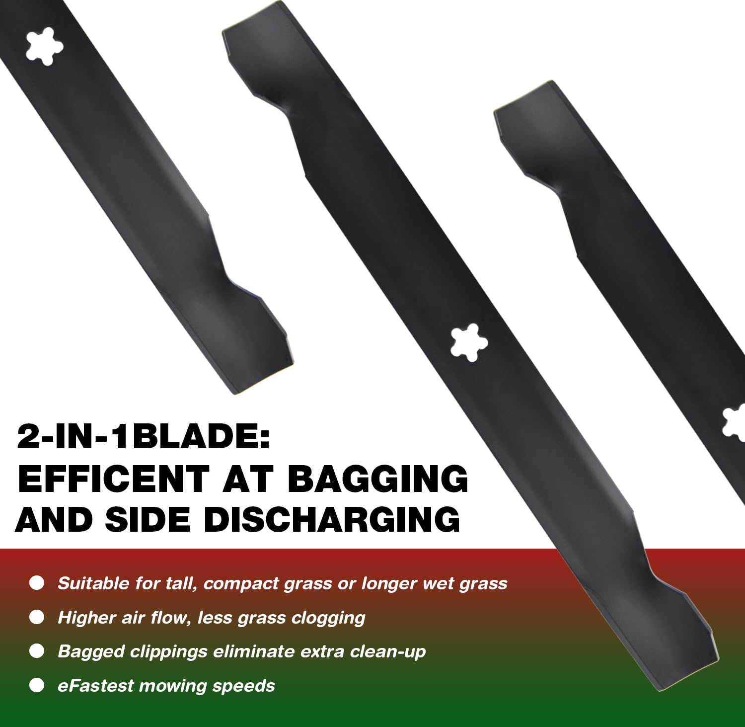 Cuchillas de alta elevación para cortacésped Craftsman Poulan Pro Hus AYP LT1000 LT2000 de 42 pulgadas, repuesto para cortacésped 532138971 138498 138971 532138498 138971X431