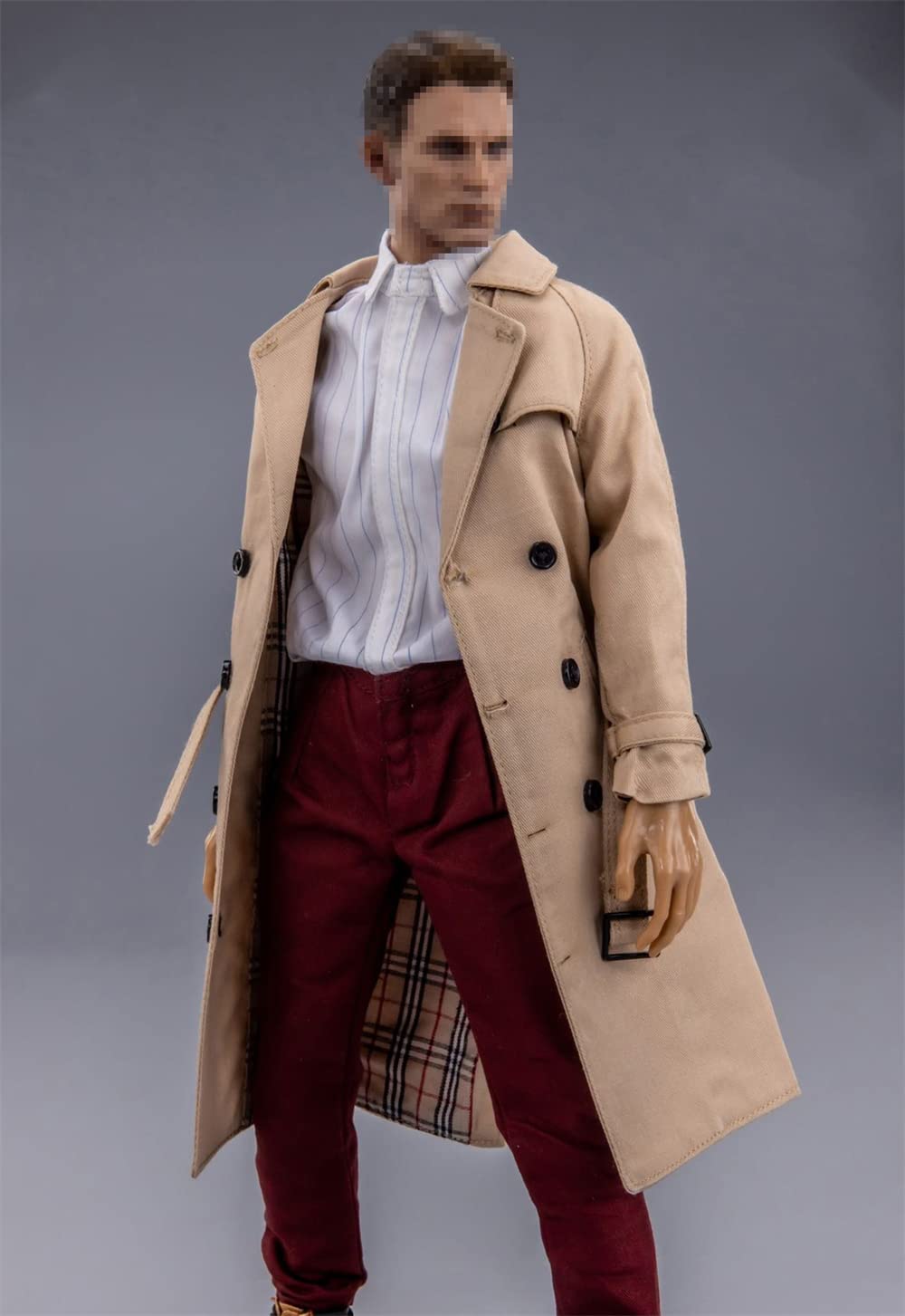Costume de poupée à échelle 1/6 CM207A avec trench et pantalon pour figurine homme 30 cm