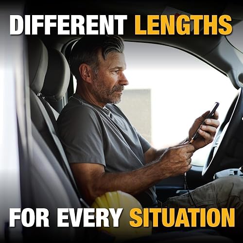 Miniatura 8 de DEWALT Cable USB C resistente, cable USB C de 60 W, de alta velocidad tipo C a tipo C, cable de carga rápida PD USBC de carga rápida para iPhone