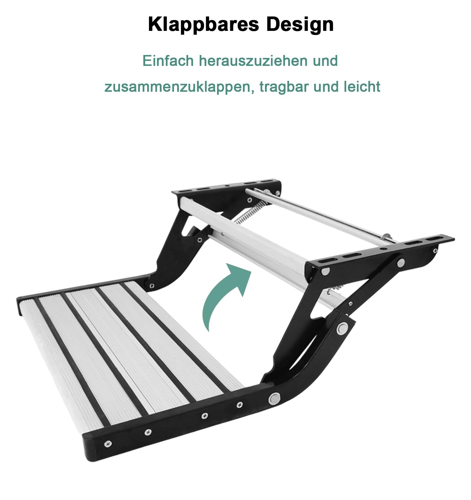 Wohnmobil & wohnwagen Trittstufe Aluminium - Klappbare Einstiegshilfe mit 200KG Tragfähigkeit,Rostfrei & Korrosionsbeständig,Anti-Rutsch,für Camping & SUV(Elektrische Einstufstufe)