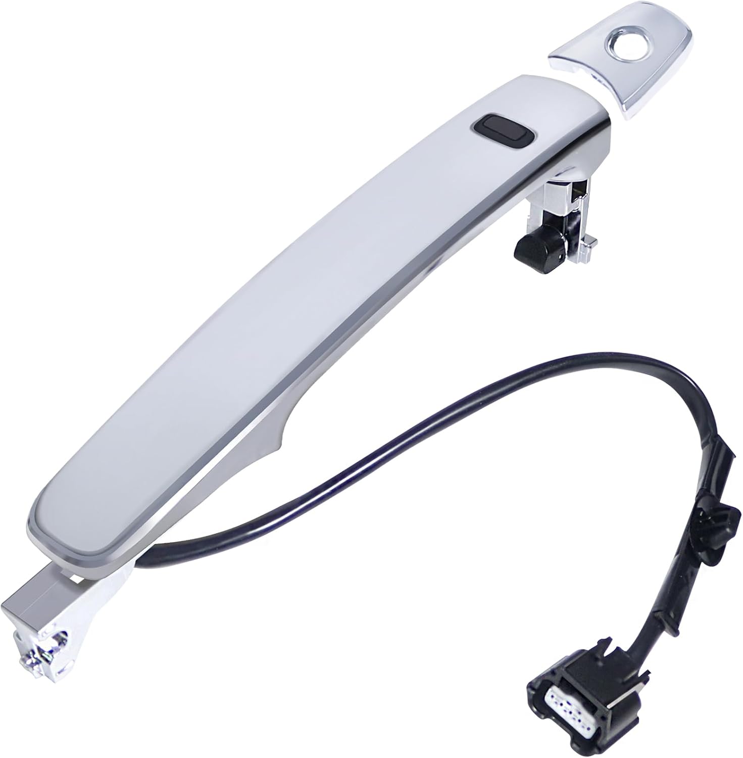 Front Left Driver Side Exterior Chrome Door Handle Compatible with Nissan Rogue 2010-2013,with Sensor & Smart Keyless Entry System,Replaces OE# 80640-CZ31B, 80645-CA000