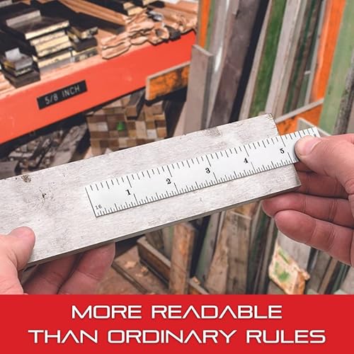 Miniatura 6 de Starrett Regla de acero totalmente flexible con acabado cromado satinado, lectura rápida, graduaciones de milímetros y pulgadas, 5-34 pulgadas de