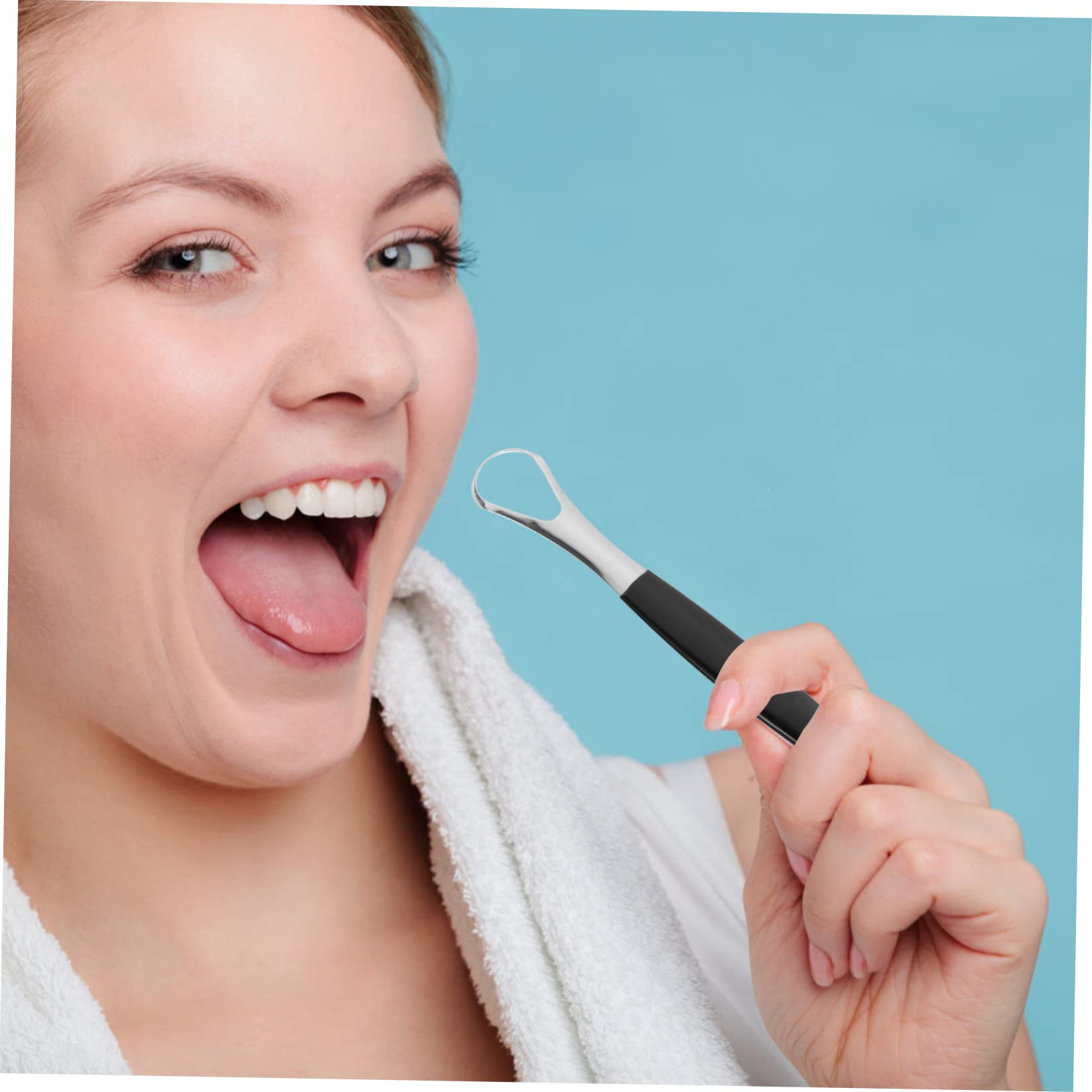 WOFASHPURET 1 Set Portable Stainless Steel with Scrapers for Bad Breath Removal Oral Tool Lightweight and Convenient Design