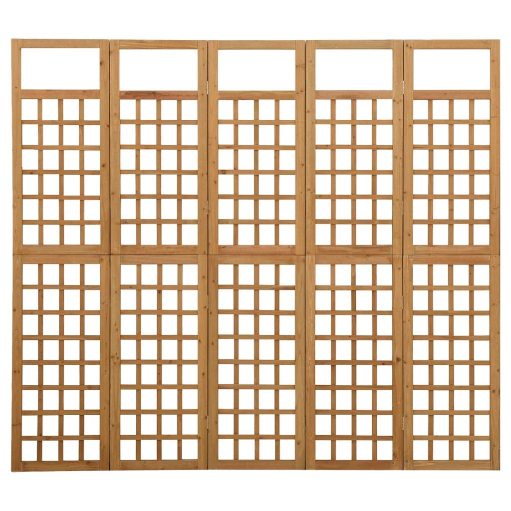 vidaXL Tannenholz Massiv Paravent Spalier 5-TLG. Rankhilfe Raumtrenner Raumteiler Trennwand Umkleide Sichtschutz Spanische Wand 201,5x180cm