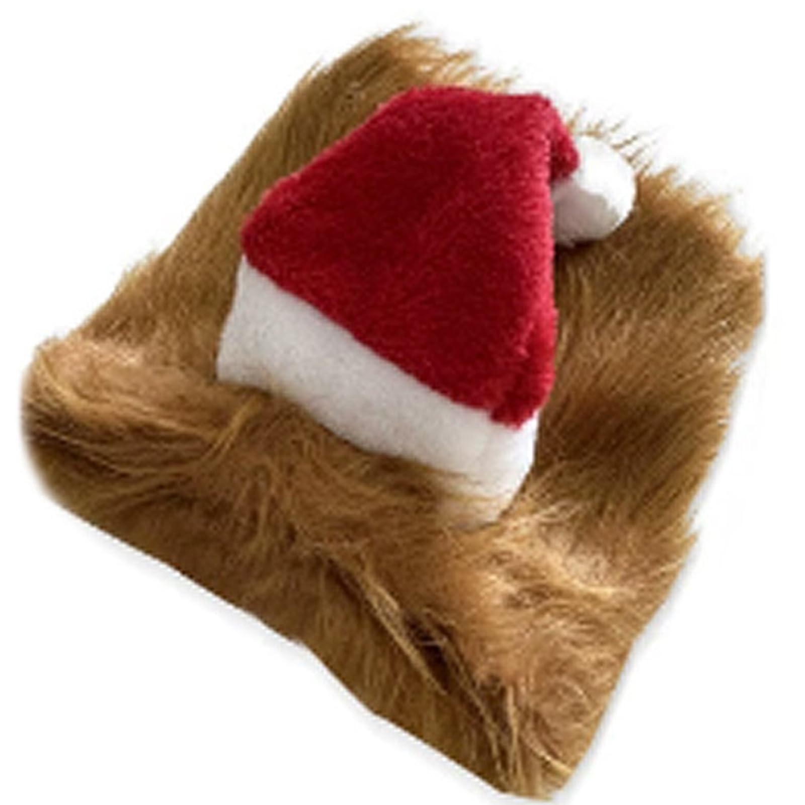 MICFENY Dog Christmas Costume Lions Wigs And Santa Hat For Holiday Parties Pet Dress Up
