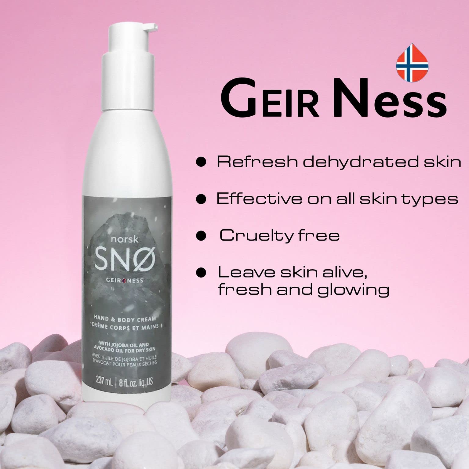 Amazon.com : Geir Ness NORSK SNØ Hand & Body Cream - Dry Skin