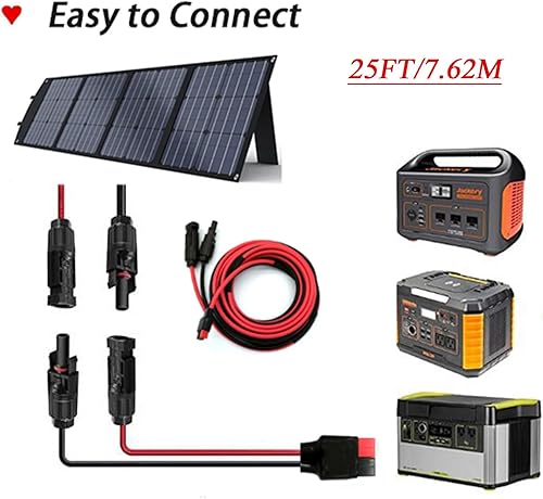 Miniatura 5 de Magiktech Kits de paneles solares Cable de carga compatible con adaptador Anderson y conectores solares para centrales eléctricas portátiles,