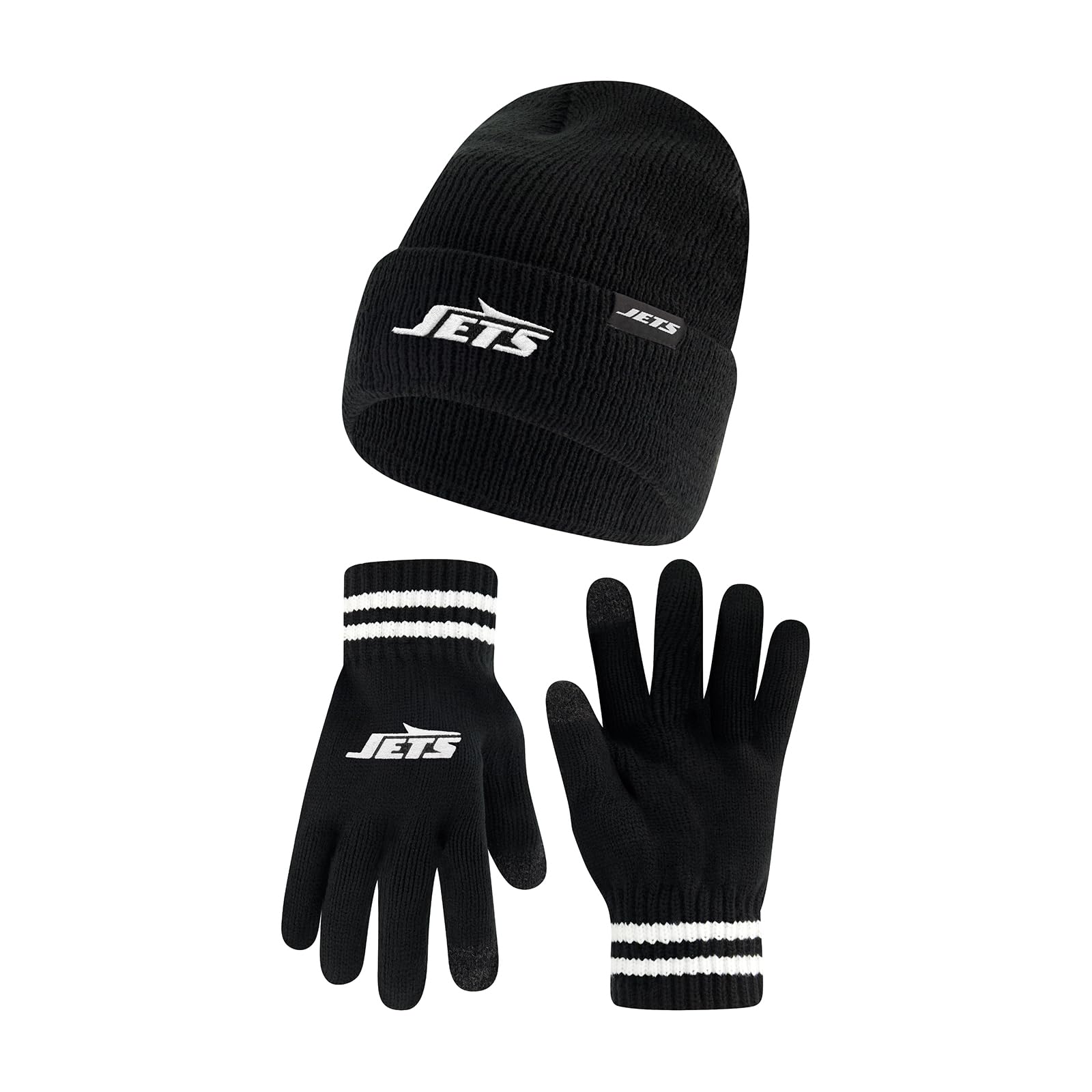 Ultra Game NFL unisex-adult Super Soft Marled Winter Beanie Knit Hat With Extra Warm Touch Screen Gloves