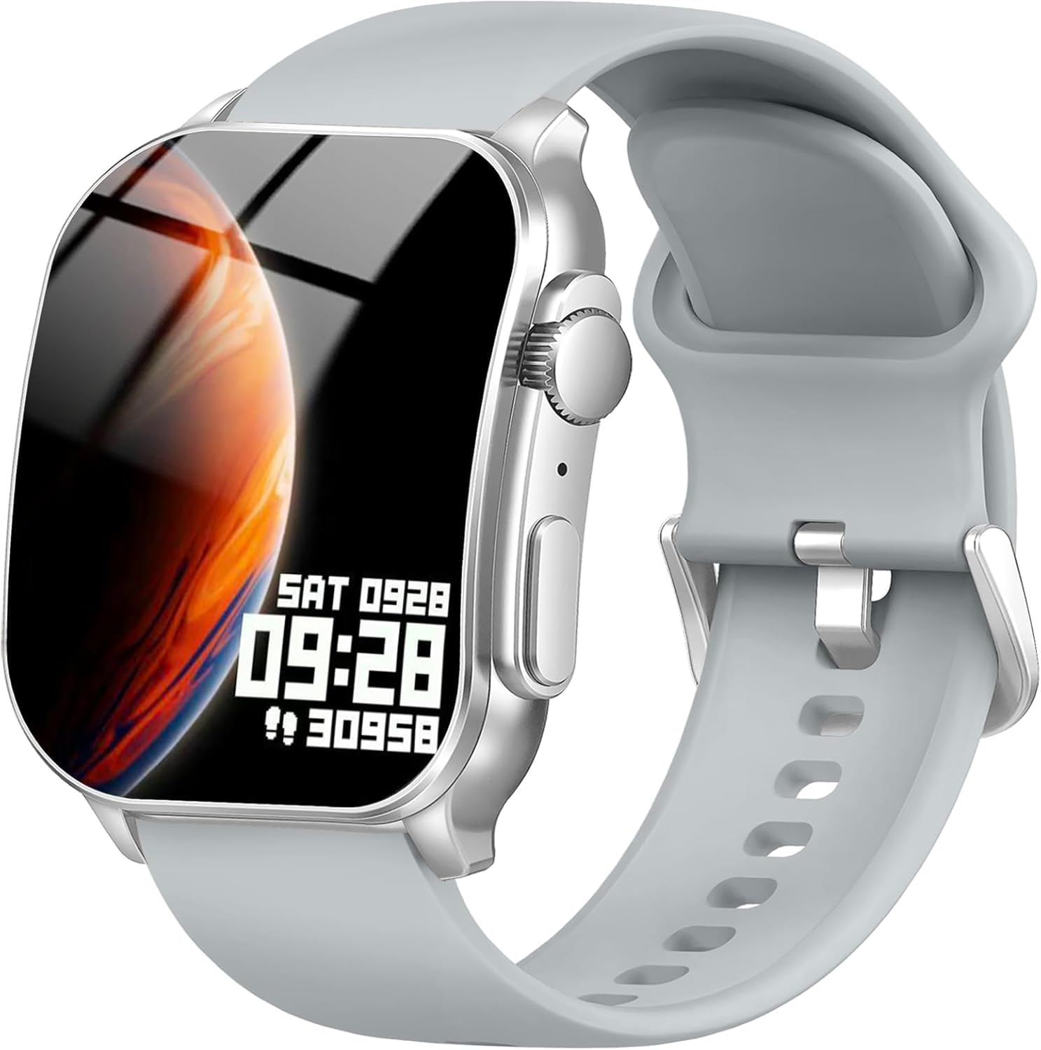 Smart Watch Women Men, 2.01 Inch HD Smartwatch, Calls Bluetooth Smart Watch with Heart Rate Monitor/Sleep Monitor/Pedometer, 110+ Sports Modes, IP68 Activity Bracelet for Android iOS, Grey Global Recycled Standard Global Recycled Standard Global Recycled Standard