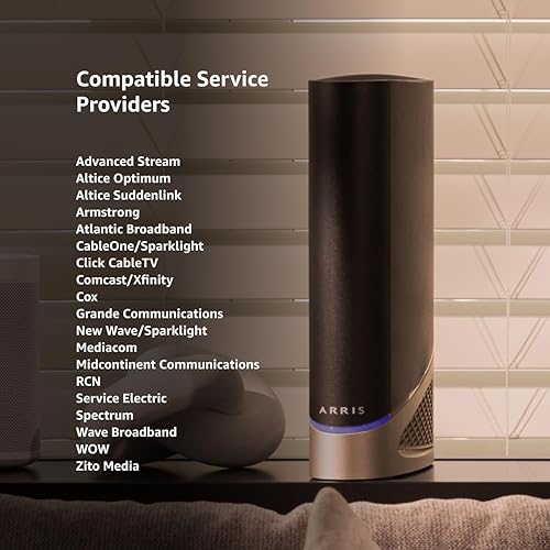 Miniatura 7 de ARRIS Surfboard G54 DOCSIS 3.1 Multi-Gigabit Cable Modem & BE 18000 Wi-Fi 7 Router  Comcast Xfinity, Cox, Spectrum Quad-Band  1, puerto de 10 Gbps