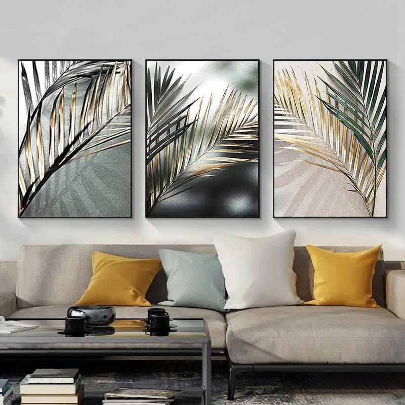 LPFNSF Modern Abstract Poster Set, Bohemian Style Home Background Wall Decoration Picture, Plant Leaf Printed Poster