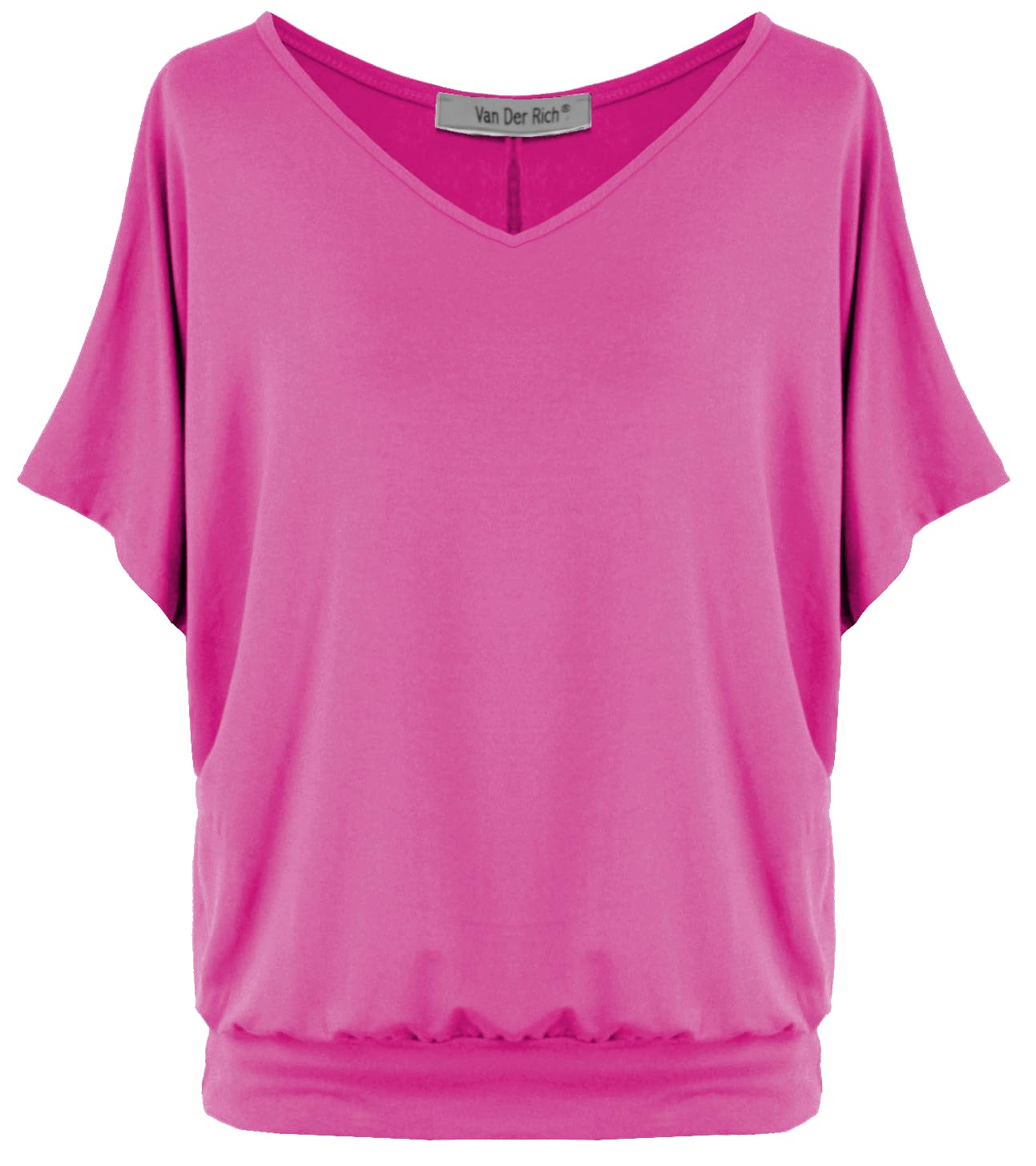 Van Der Rich ® - Tshirt Oversize mit V-Ausschnitt im lässigen Stil - Damen