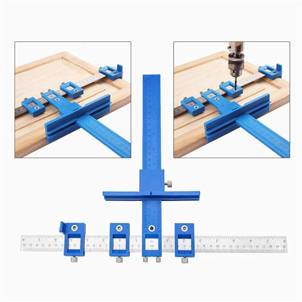 Punch Locator Boor Gids Mouw Kabinet Hardware Jig Template Meten Tool Hout Boren Dowelling Gat voor Deur Handgrepen Knoppen Lade Pull Installatie