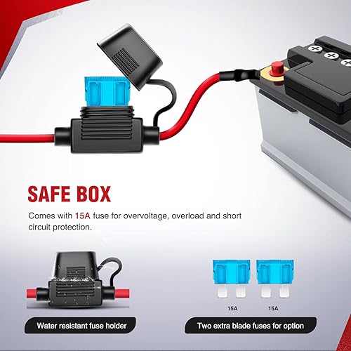 Miniatura 6 de Nilight Kit de arnés de cableado de 16 AWG, 1 cable especialmente personalizado para 6 modos, barra de luz estroboscópica blanca ámbar, luz de